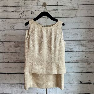 NWT Lord & Taylor light gold skirt set